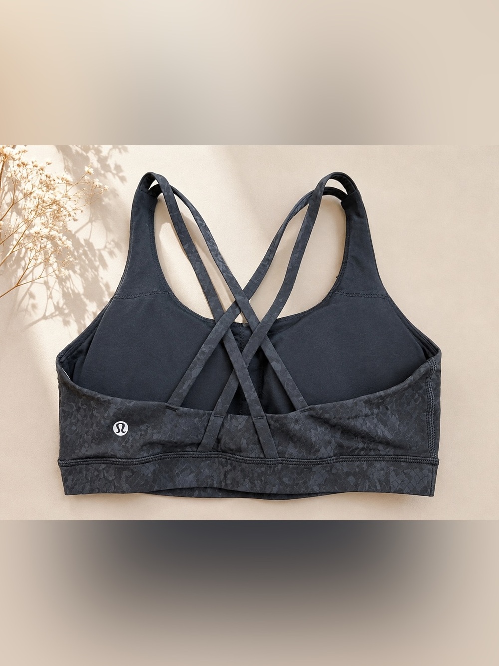 Lululemon Energy Bra Hideaway Camo Deep Coal Multi Luxtreme Wmns 8 Med Support